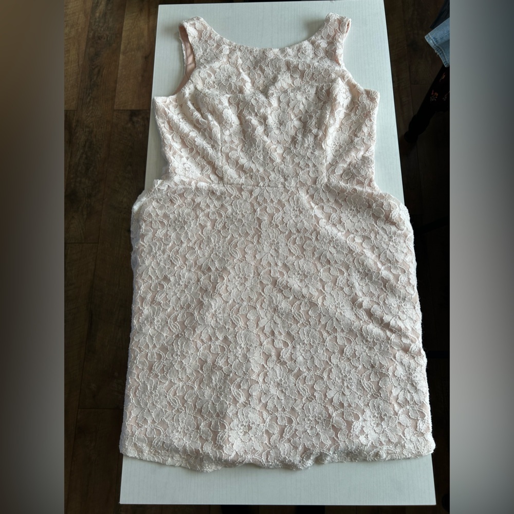 Cream colored lace church dress